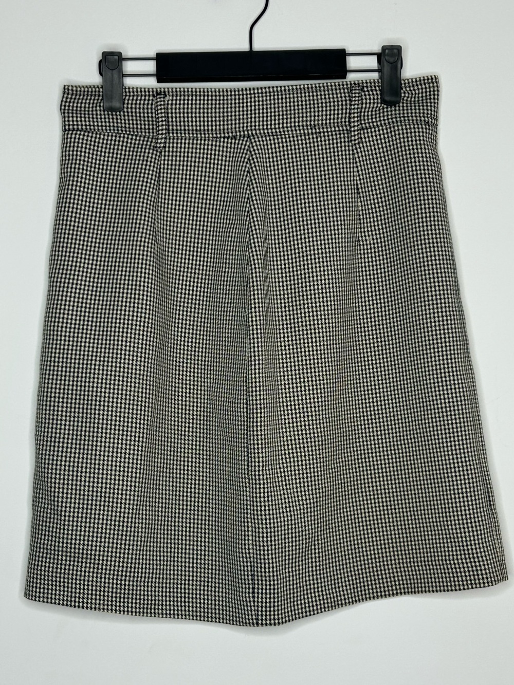 Vintage Femme de Carriere Black & White Houndstooth A-Line Skirt